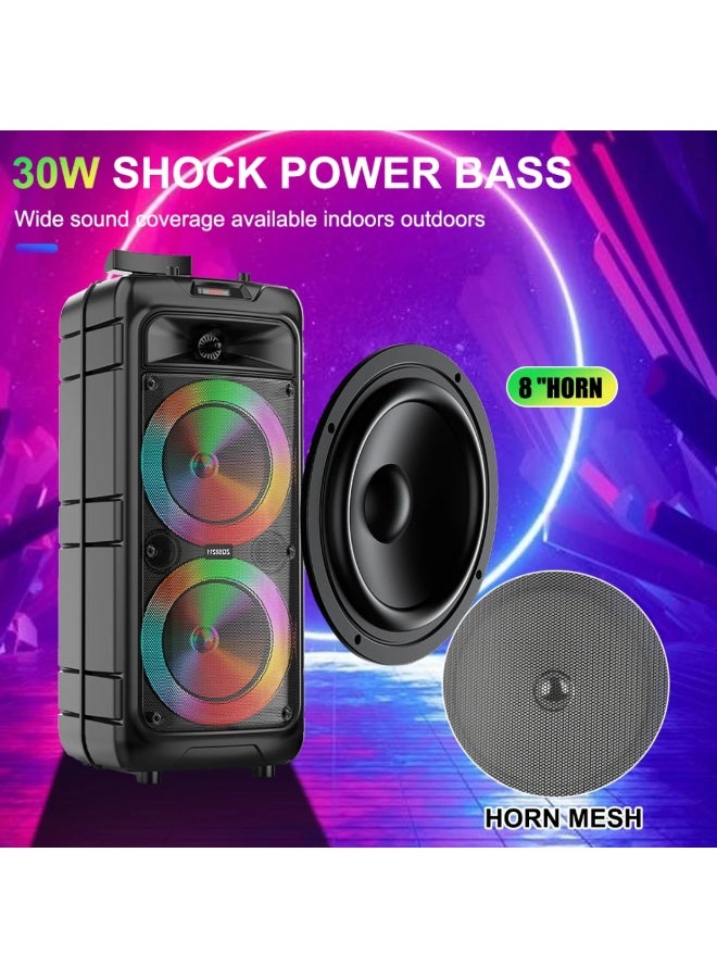 SING-E Loud Speaker 8 in x2 4500 mAh 20W Whit Mic - Image 5